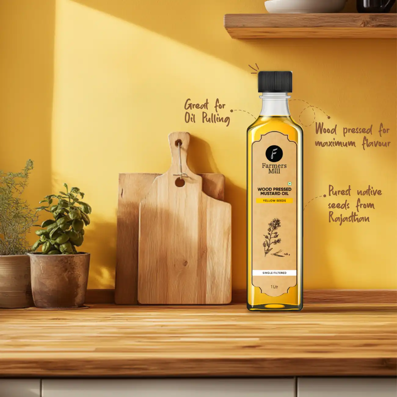 Yellow Mustard Oil, Wood-Pressed, Unrefined - Image 3